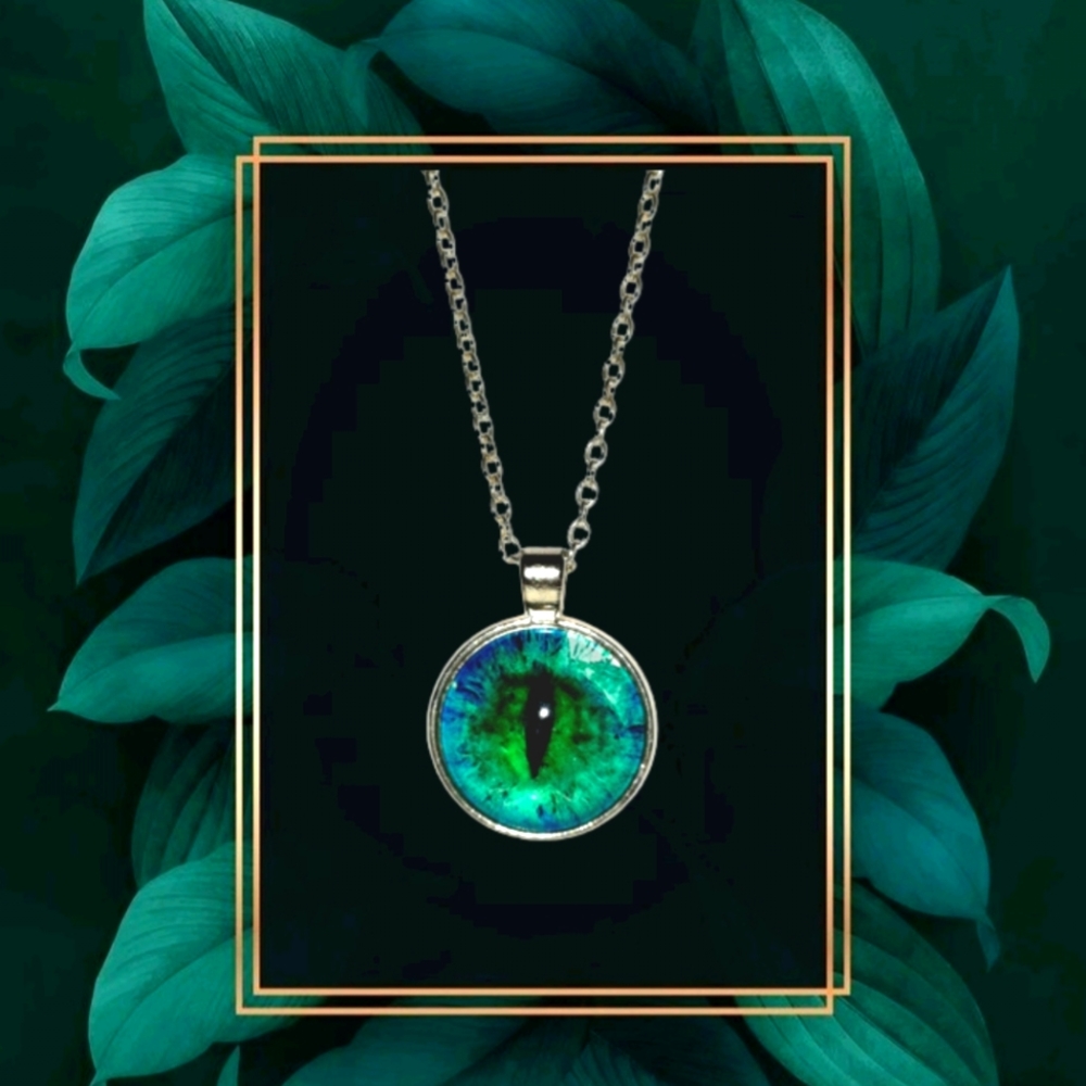 Women's Cats Eye Dome Pendant Necklace